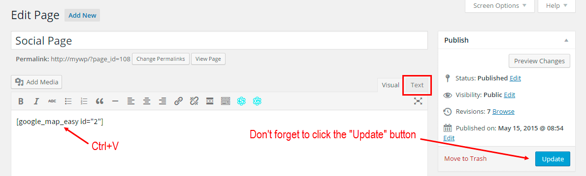 Map parameters in shortcodeshortcode WP