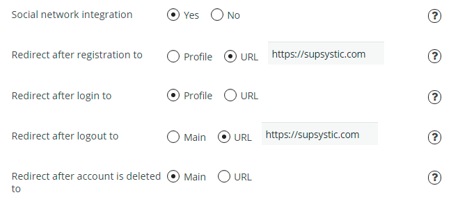 Membership Main Tab Redirection