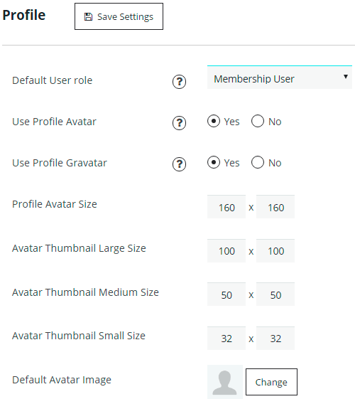 Membership Profile Avatar