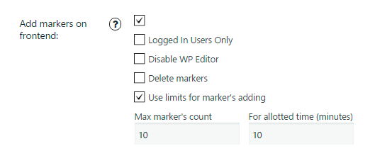 Add Markers on the Front-End