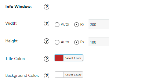 Info Window Settings